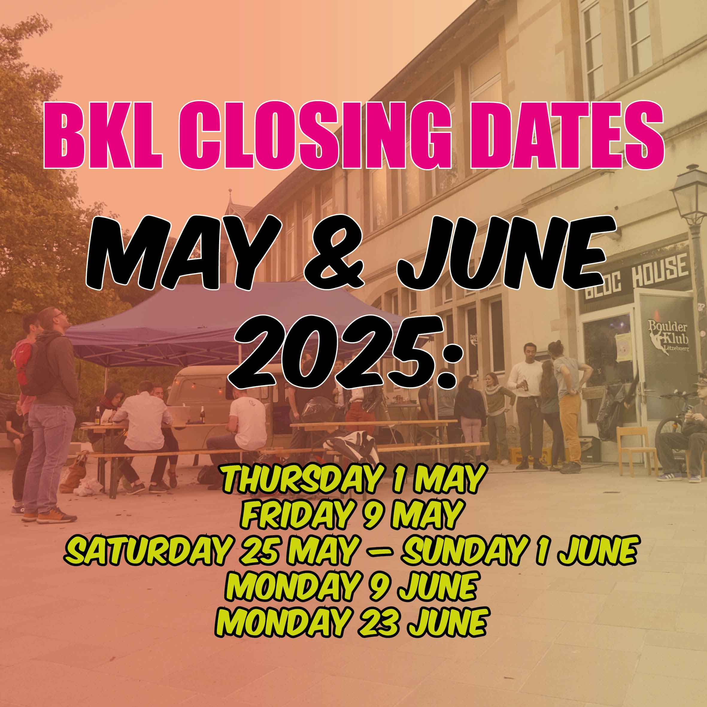 Closing dates May & June 2025